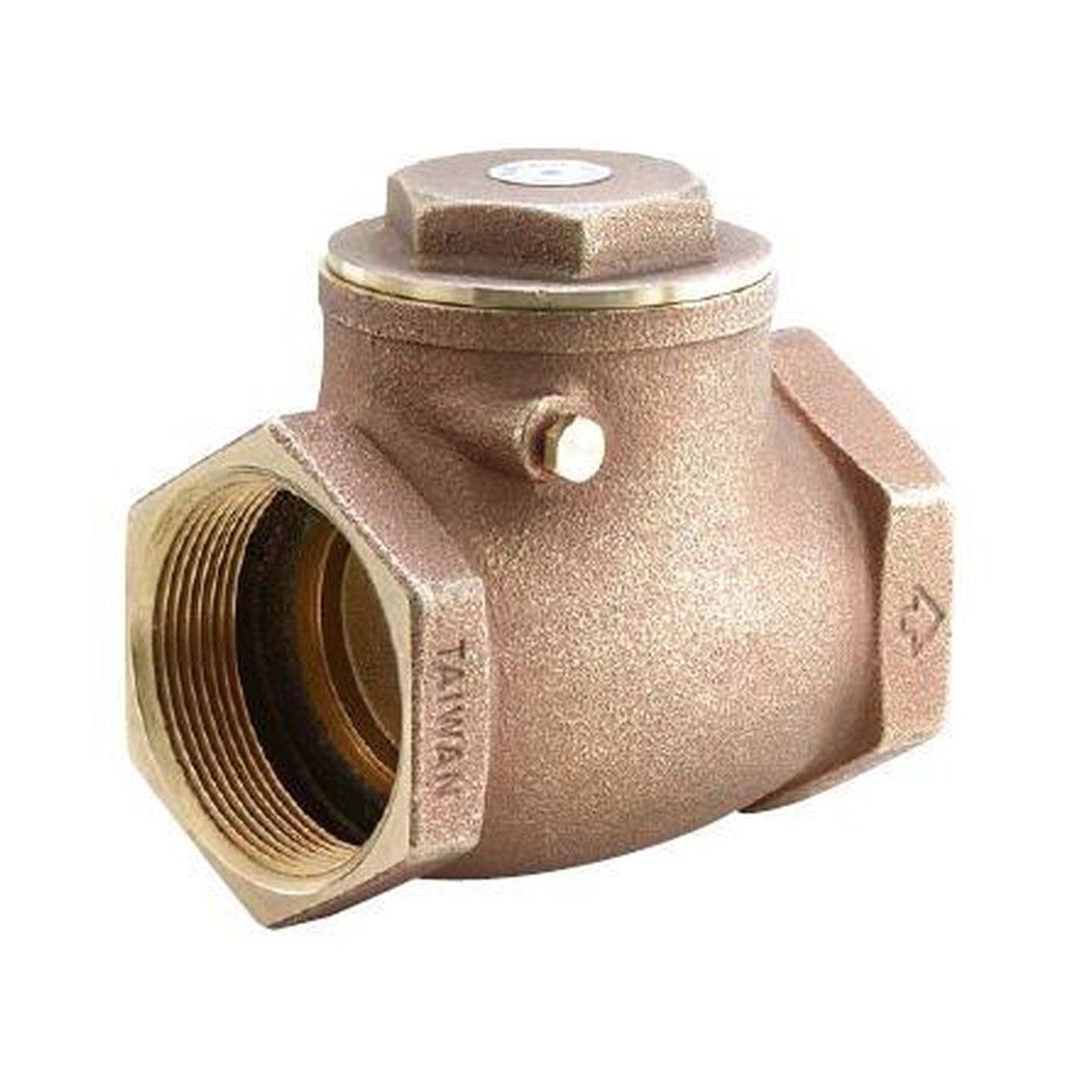 Check valve with brass closing element