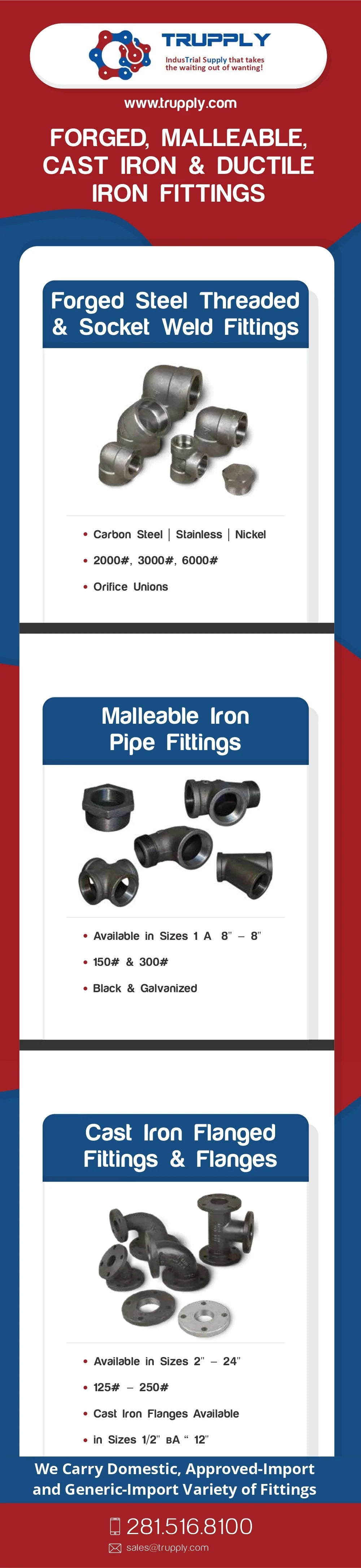 Forged, Malleable, Cast Iron & Ductile Iron Fittings
