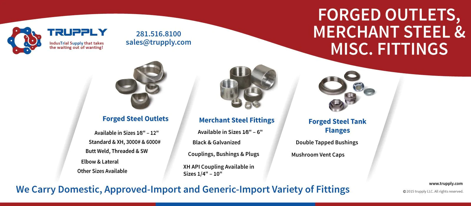 Forged Outlets, Merchant Steel & Misc. Fittings - Trupply