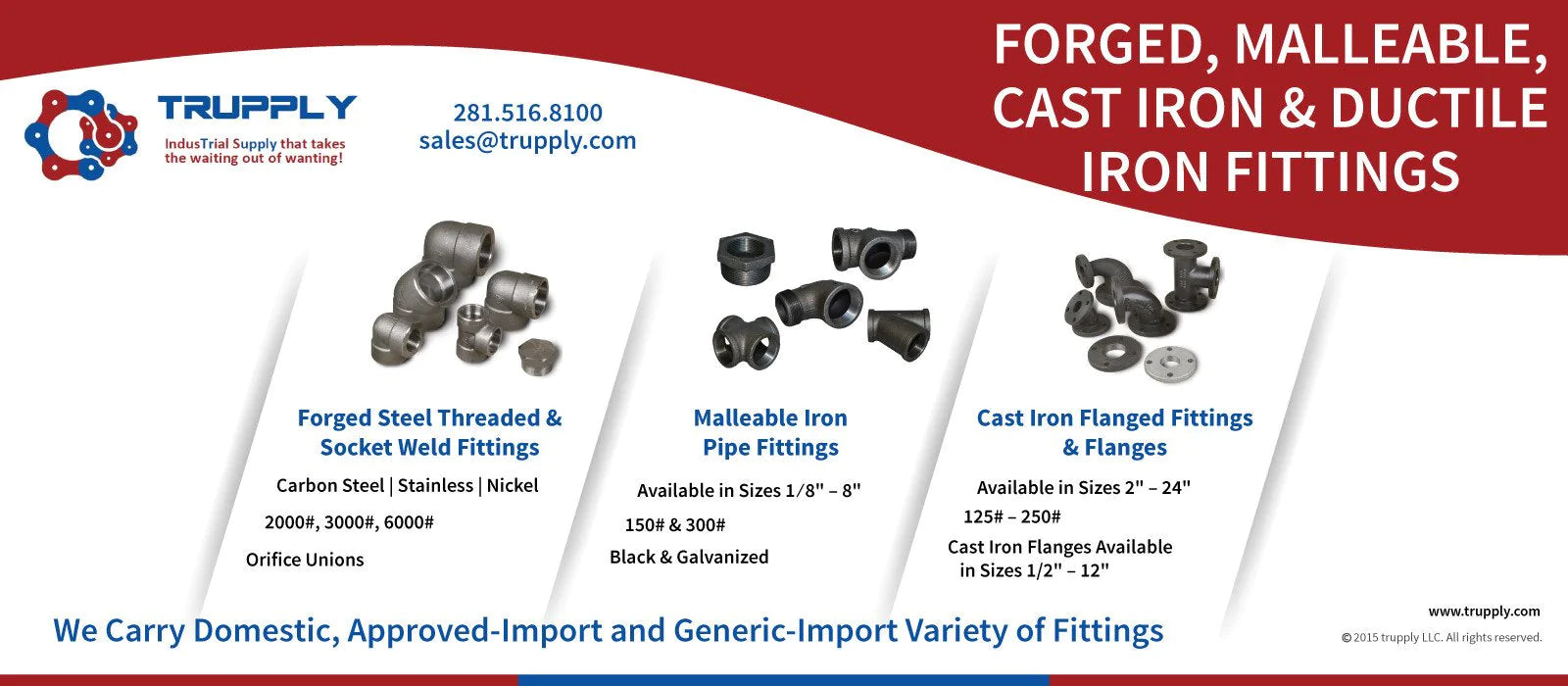 Forged, Malleable, Cast Iron & Ductile Iron Fittings