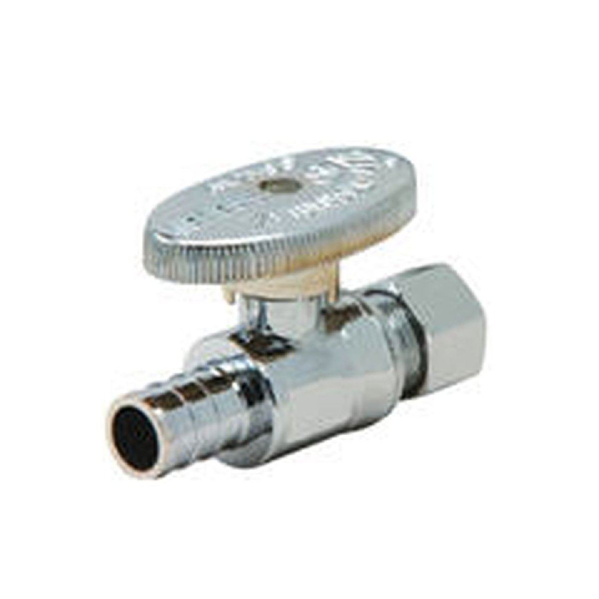 Style 26 | Supply Valve | Quarter Turn | Lead Free | PEX | Straight | 1/2 PEX X 3/8 OD Comp