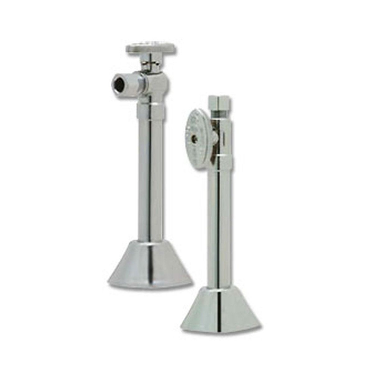 Style 26 | Supply Valve | Quarter Turn | Lead Free | 1/2 in SWT x 3/8 in OD Comp Long