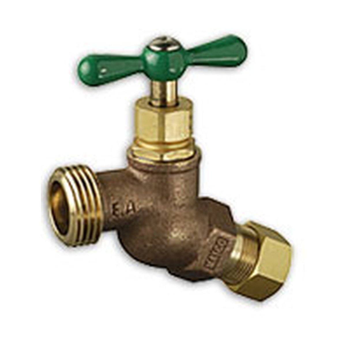 Style AZ207 | Aztec Valve | Lead Free | No Kink | Hose Bibb | Tee Handle | CPR Compression with Nut & Ferrule