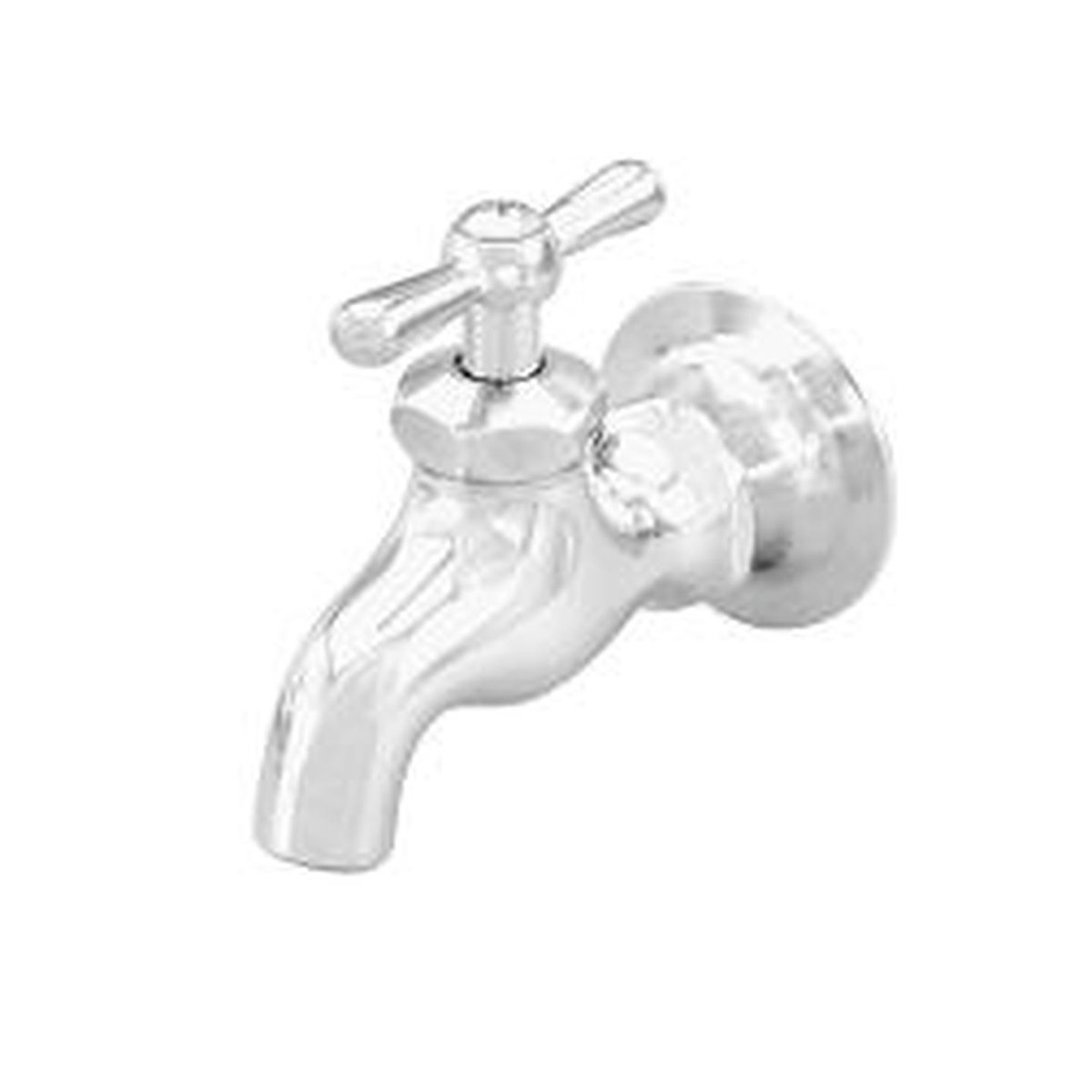 Style FY-675 | Hose Bibb | Chrome Plated | Plain End Outlet | FIP Inlet Flanged
