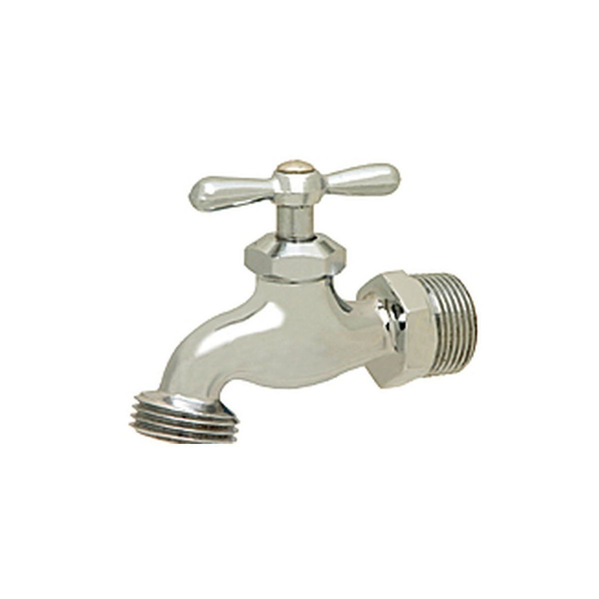 Style FY-695 | Hose Bibb | Lead Free | Chrome Plated | Hose End Outlet | MIP Inlet