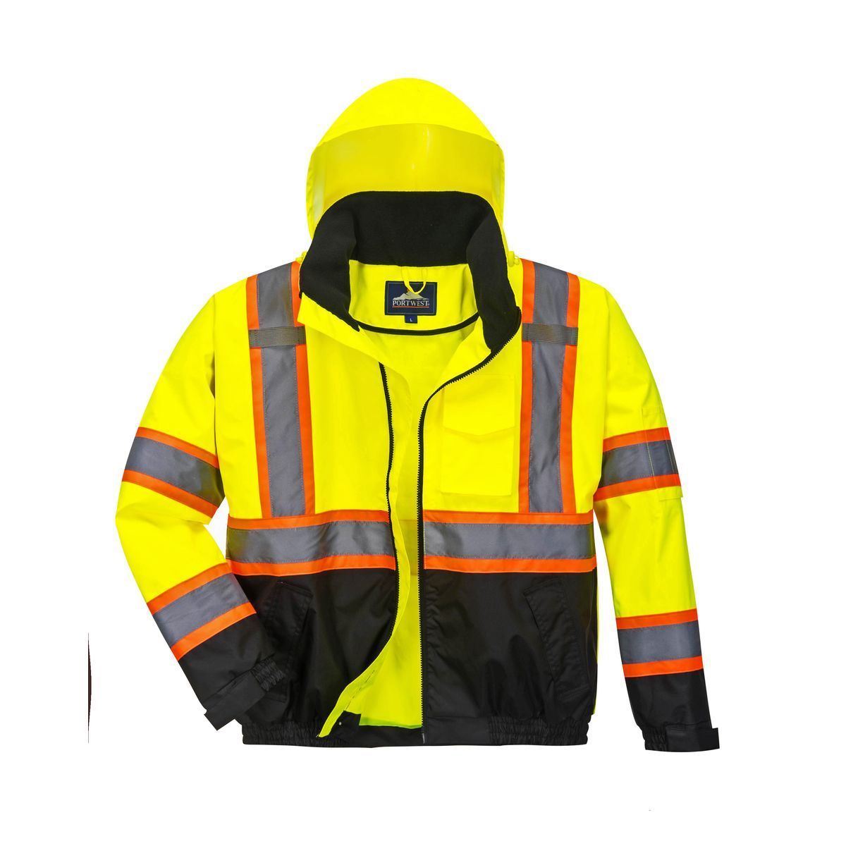 Style US368 | Hi-Vis Contrast Tape Bomber