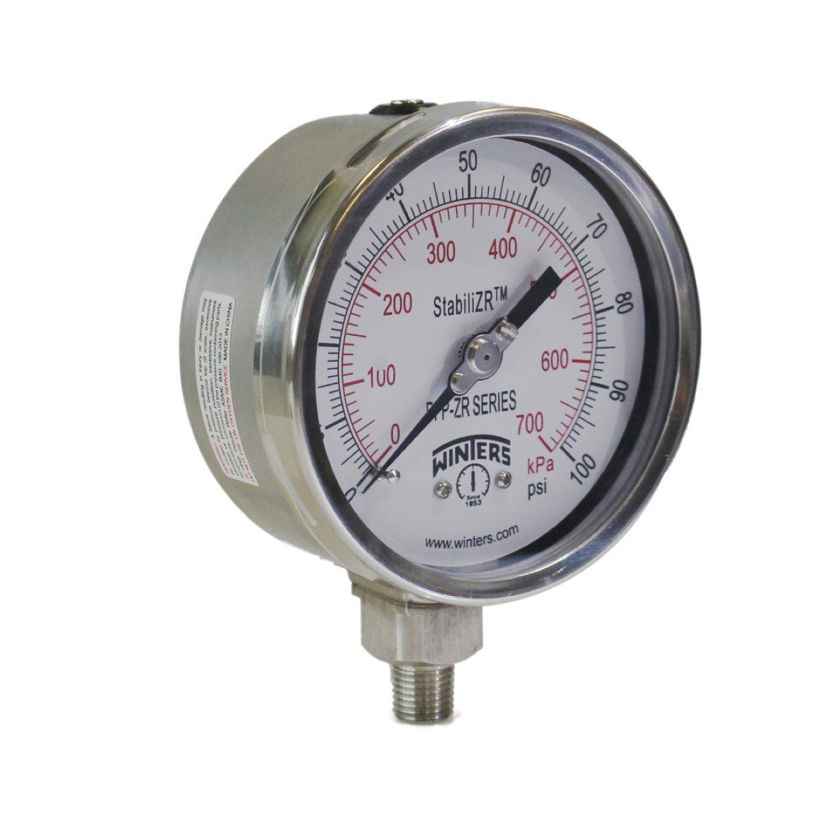 PFP-ZR Gauge | 4in Dial | Bottom Mount